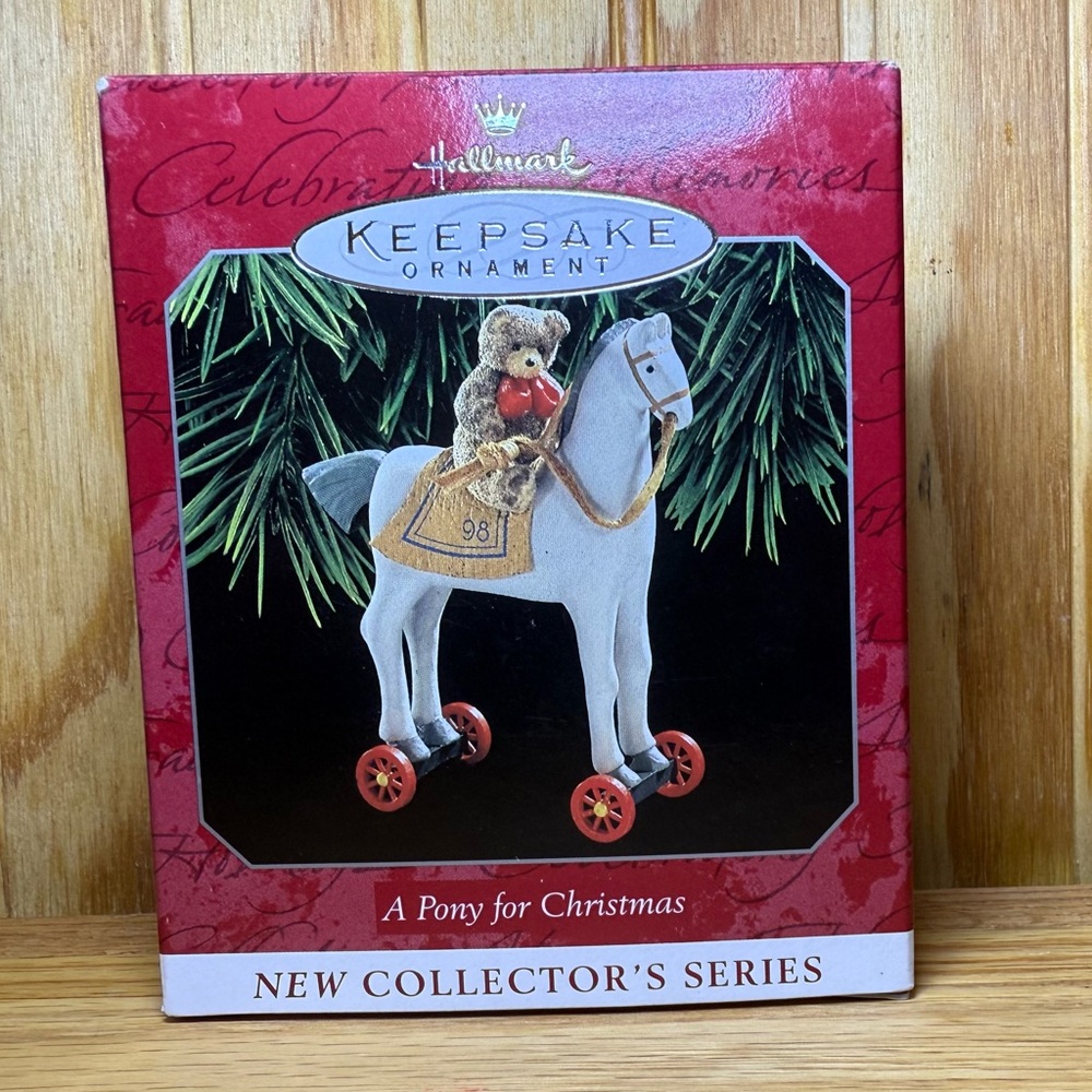 Hallmark Keepsake Ornament- A Pony for Christmas- Collectors Series 1998